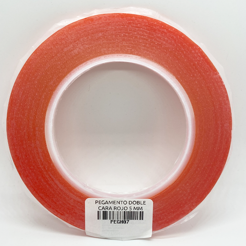 PEGAMENTO DOBLE CARA ROJO 3MM H06