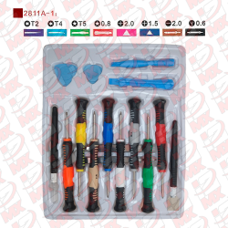 2811A-1 TE-674A KIT DE REPARACION BASICO DESARMADORES ESPATULAS 16 EN 1