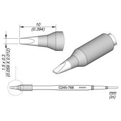 JBC C245768 CARTUCHO PARA CAUTIN PUNTA 245 CINCEL 1.5 X 10 MM PARA T245 T470
