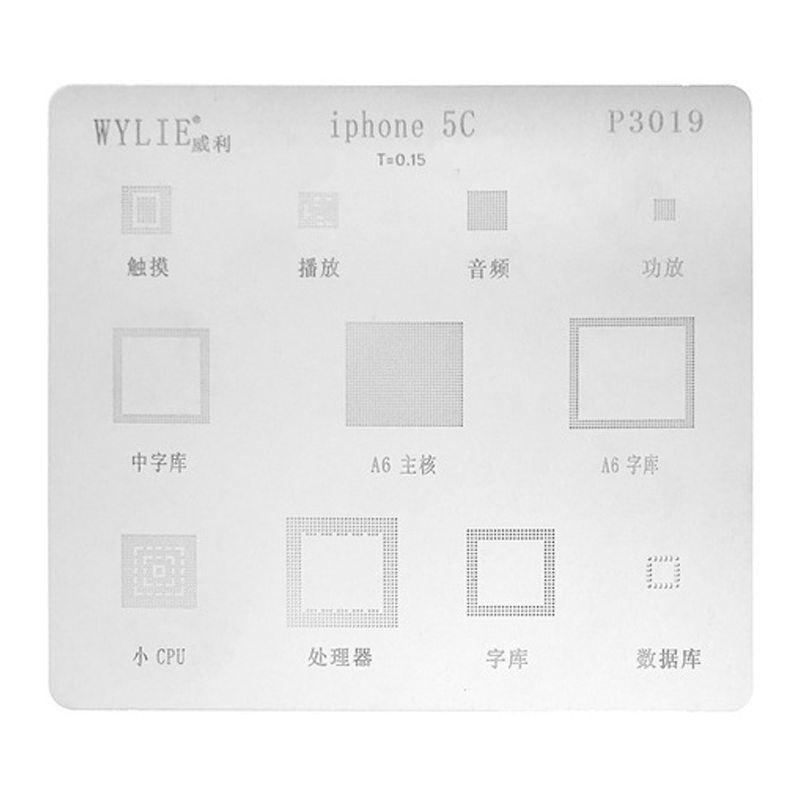 STENCIL WYLIE IPHONE 5C CPU A7