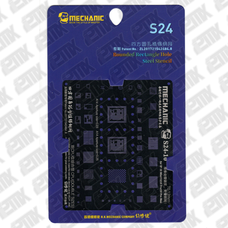 MECHANIC S24-10 STENCIL IPHONE 12 MINI/12/12 PRO/12 PRO MAX ZXW08
