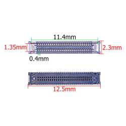 CONECTOR FPC HEMBRA PARA FLEX DE INTERCONEXION 54 PINES 2.3MM X 12.5MM PARA SAMSUNG S20+ NOTE 20