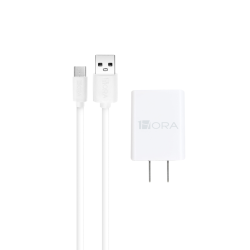 COMBO CARGADOR TIPO V8 2.0 AMP GAR064 BLANCO (CARGADOR Y CABLE 1 METRO)