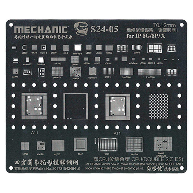 MECHANIC S24-05 STENCIL IPHONE 8 8 PLUS X ZXW03