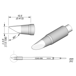 JBC C245056 CARTUCHO PARA CAUTIN PUNTA BEVEL 3.5MM X 10.5MM PARA T245 T470
