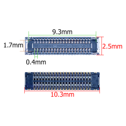 CONECTOR FPC HEMBRA PARA PANTALLA 40 PINES 2.5MM X 10.3MM PARA MOTOROLA G4, G7, G7 PLUS, E7, E7 PLUS, POCO X3/ X3 PRO
