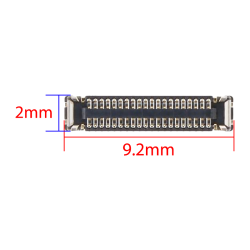 CONECTOR BTB FPC HEMBRA 40 PINES 2.2MM X 9.2MM PITCH 0.3MM CONN-40P-2ROW-4P-NLT SAMSUNG A04