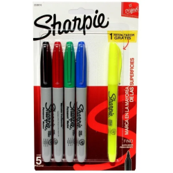MARCADOR SHARPIE PUNTO FINO COLORES + 1 MARCATEXTOS