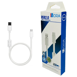 CABLE USB 2.0 A TIPO C 1.5  METRO USO RUDO CARGA RAPIDA BLANCO CAB150