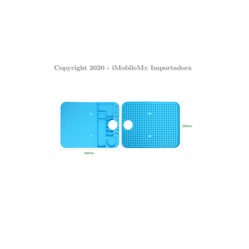 RELIFE RL-004M TAPETE TERMICO AZUL DE SILICON PARA MICROSCOPIO CHICO BASE B2 20.5CM X 26CM