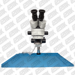 EAKINS MICROSCOPIO TRINOCULAR BLANCO 3.5-90X BARLOW 0.5 LAMPARA LED TAPETE RIGIDO