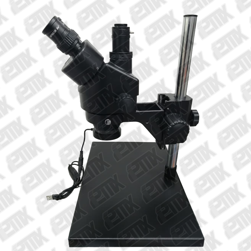 EAKINS MICROSCOPIO TRINOCULAR NEGRO 3.5-90X BARLOW 0.5 LAMPARA LED TAPETE RIGIDO