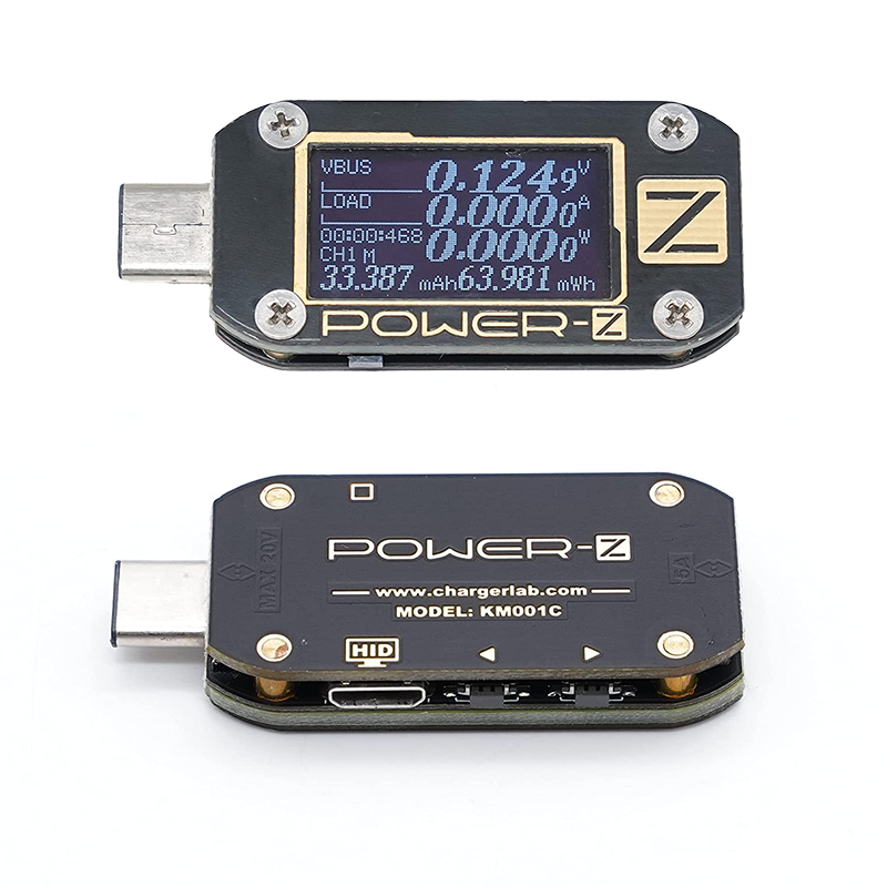 POWER Z KM001C USB-C QC3.0 PD TESTER VOLTAJE Y CORRIENTE AMPERAJE ANALIZADOR USB